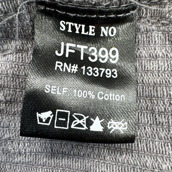 POL Distressed Corduroy Jacket Womens Large Gray Raw Frayed Oversized Crop Indie - Picture 12 of 15